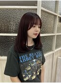 ブリーチ1回での深めワインレッド