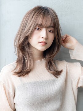 ケアリー  八千代緑が丘(Carelly) 大人かわいい前髪セシルカットココアブラウンフリンジウェーブ