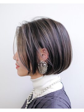 ルプラ ブリリアント(le-pla brilliant) ショートボブ/センターパート/アッシュブラウン/豊橋/田原/豊川