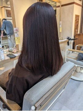 ヘアリゾート粋 ウナム 新宿東口店(enam) 髪質改善ストレート/艶髪ピンクブラウン