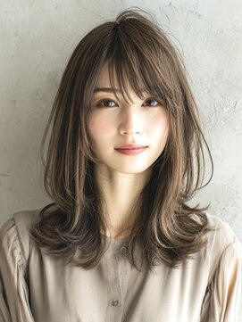 エダ 鎌倉(edA.) 小顔ロング#髪質改善#白髪ぼかし#鎌倉#40代#グレージュ