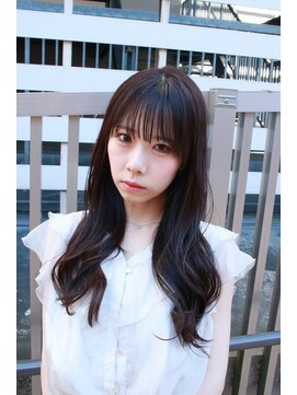 ヘア サークル ジープ 石井店(hair circle geep) 【柔らかロング】ナチュラルな透け感バング×ゆるウェーブ