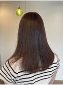 丸型◎髪質改善カラーで作るアッシュベージュ[稲毛駅/白髪染め]