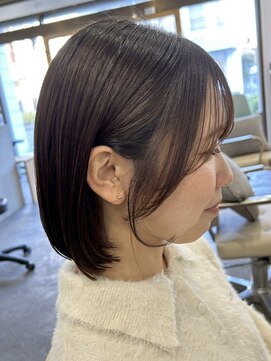 【ボブ／顔周り／前髪カット】小顔見えが叶う大人ナチュラルボブ
