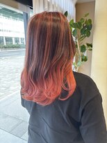 ランリ 名古屋名駅(ranri)&nbsp;グラデーション/ハイライト/バレイヤージュ/オレンジカラー