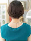 ★ダークアッシュ似合わせカット小顔丸みショート20代30代★2