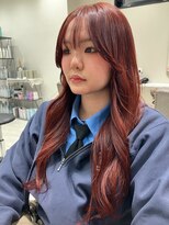 ヒョンミョン ライズバイレボ 取手店(hyon myon/RISE by REVO)&nbsp;レッドブラウン/レイヤーカット【取手/取手駅】