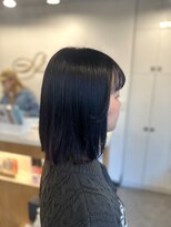 シアン 橋本店(Shian)&nbsp;ラベンダーブラウン×縮毛矯正