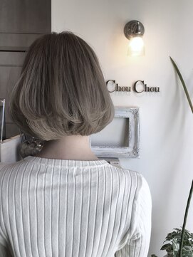 ヘアーデザイン シュシュ(hair design Chou Chou by Yone) ☆chou chou☆透け感ダークアッシュ×ボブ