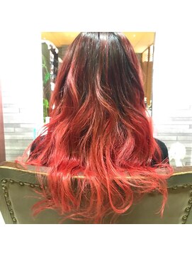 美容室 イルフェドゥ(Il fait doux) レッドバレイヤージュ