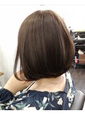 【l’iris】まるみボブ×ラベージュグレージュ