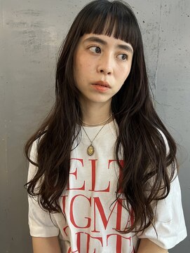 パム 恵比寿(PAM.) ノンアルカリカラーを使用したナチュラルロング。