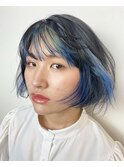 ボブ×インナーカラー