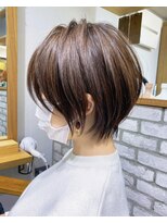 30代/40代/50代・絶壁解消・小顔前下がりショートボブ【中村】