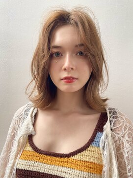 ルームバイシー 新宿(Loom. by Sea) 韓国風前髪/シルキーベージュ/グレージュカラー/斜めバング