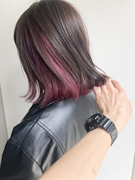 アイアール(iR) ＃外ハネボブ＃インナーカラー　〈代表スタイリスト筒井〉