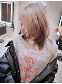ミルキーベージュ×レイヤーカット