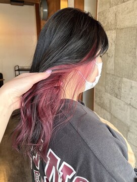 ミルヘアデザイン(mil hair design) イヤリングカラーインナーカラーハイライトフェイスフレーミング