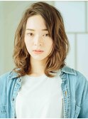 前髪無しウェーブスタイル20代/30代/40代/ハレマチ通り