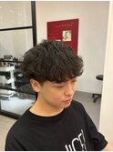 波巻きパーマ