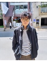 パープル(purple)&nbsp;ニュアンスメンズパーマ