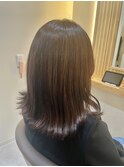 大人可愛いツヤ髪ブラウンカラー