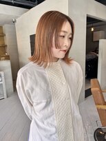 ヘアー アイス ルーチェ(HAIR ICI LUCE) オレンジベージュオレンジブラウン姫カット/中西