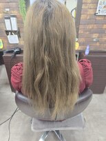アッシュヘアー 2ブリーチに縮毛矯正