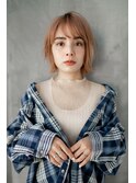 【GEEKS渋谷】夏カラー/オレンジベージュ/レイヤーボブ/20代30代