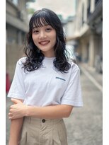 ナインセンス 下北沢(9_________nine sense)&nbsp;ミディアム×ウェーブパーマ【下北沢】