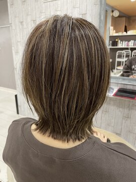 ショート/ハイライト/ロングレイヤー/髪質改善/円山/白髪ぼかし