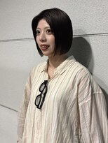 ヘアーアイストゥーレ(HAIR ICI TRE)&nbsp;ミニボブワンレンボブぷつっとボブセンターパート