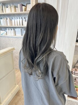 キャアリー(Caary) 福山Caary人気No.1インナーグレージュ赤味除去寒色透明感カラー