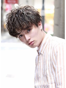 リップスヘアー 銀座(LIPPS hair) パーマスマートマッシュラフ無造作ツーブロック刈り上げビジカジ