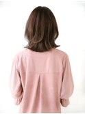 大人可愛いフェザーボブ