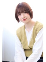 マルシェ(marche)&nbsp;フェザーバングナチュラルショートボブ 20代30代うる艶髪