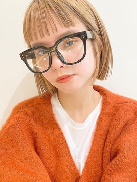 ディッセンバー 神宮前(December) ボブ/透けるベージュカラー