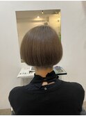 前髪/マチルダボブ/ピンクベージュ/インナーグレージュ/自由が丘