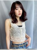 くびれ韓国ヘア×ピンクバイオレットカラー【本多身和子】