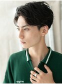 ナチュラルツーブロック七三分け好感度マッシュヘアB北浦和