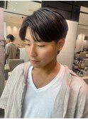 メンズセンターパート　刈り上げ