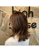 ナチュラルハイセンス 本店(natural high sense) 切りっぱなし×明るめベージュ 似合わせカット/町屋駅