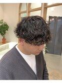 波巻きスパイラルパーマ/アースカラー
