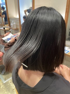 アース 日吉店(HAIR&MAKE EARTH) 20代30代40代髪質改善カラーアッシュベージュ艶感ストレート