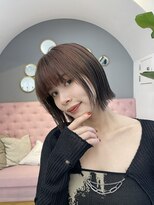 サンド 大阪梅田(sand)&nbsp;@eri_sand_ レイヤーカット/ウェットヘア/オリーブベージュ/梅田