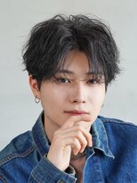 センターパートカルマパーマワンカールパーマ韓国ヘアガイルヘア