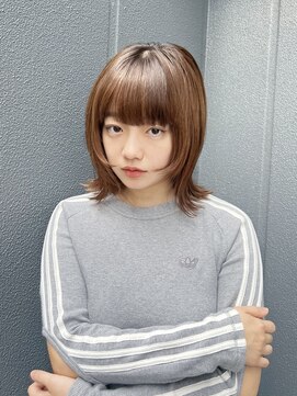 トリッカ シブヤ(TRICCA SHIBUYA) ミディアムレイヤー/小顔/オレンジベージュ/前髪/イメチェン