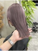 【GEEKS渋谷】ピンクグレージュ/ハイトーンロング/春カラー/小顔