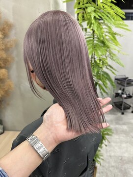 ギークス(GEEKS) 【GEEKS渋谷】ピンクグレージュ/ハイトーンロング/春カラー/小顔