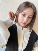 【切りっぱなしボブ×ナチュラルストレート】#天神#縮毛矯正
